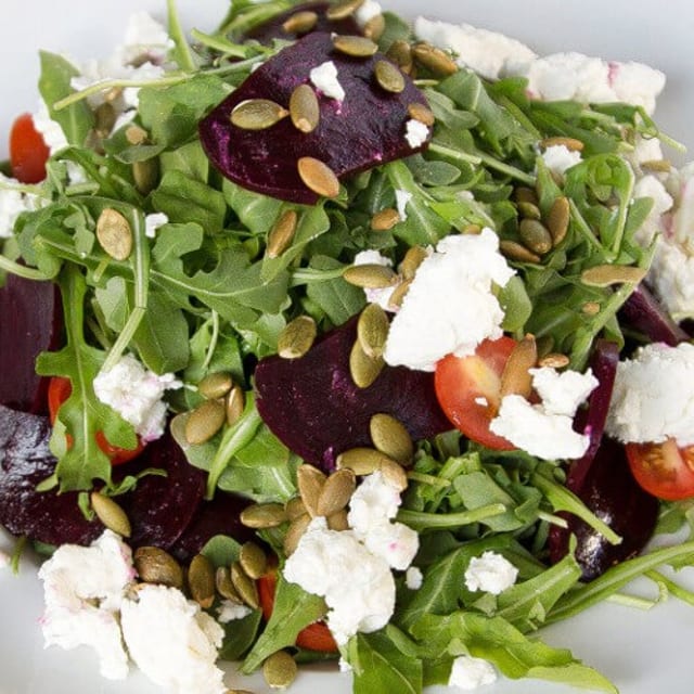 Goat Cheese Arugula Salad.