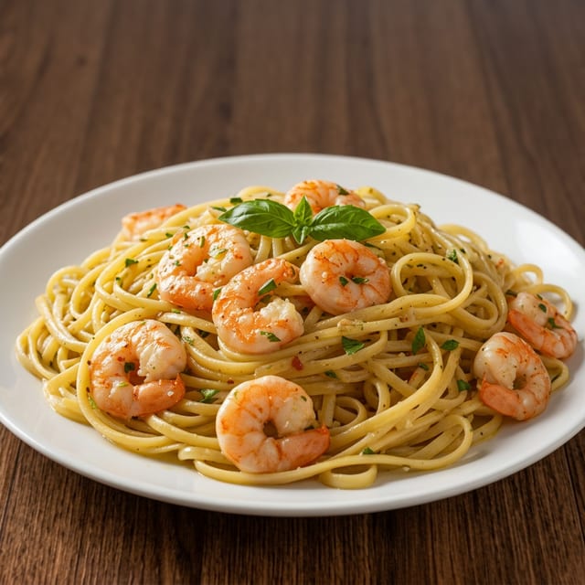 AIOLI SHRIMP PASTA.